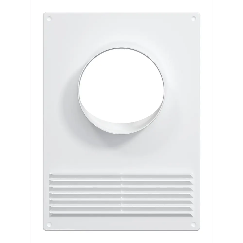 Вентиляционная решетка с фланцем Fonet 180x250 мм D100 мм пластик цвет белый STLM-2098412 - Вид №1