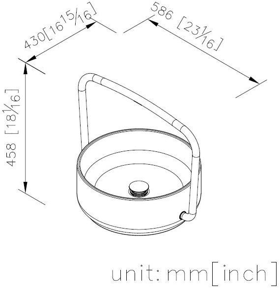6926-u7-80ma Накладная раковина на столешницу  овальная JUSTIME Chapter - Вид №2