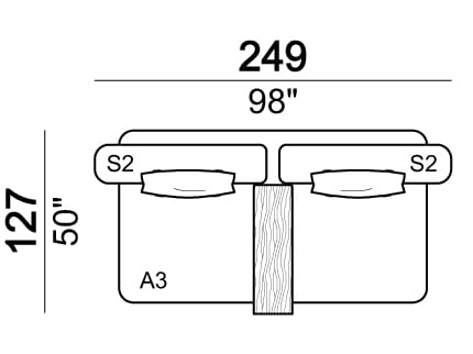 2-местный тканевый диван Arketipo BACK PACK ARCH-00107213 - Вид №9