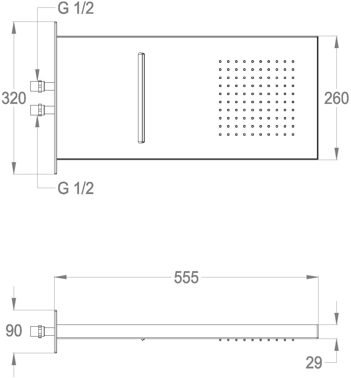 Fir Italia Настенная лейка для душа из нержавеющей стали My wellness 1472704 - Вид №1