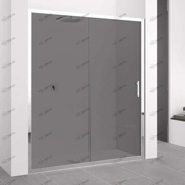 Двери в нишу 122 см ZEPHYROS 2P Novellini ZEPHYROS с дымчатым серым стеклом ZEPHYR2P11654K