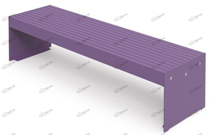City Design Скамья из оцинкованной стали без спинки Lena Lena pm
