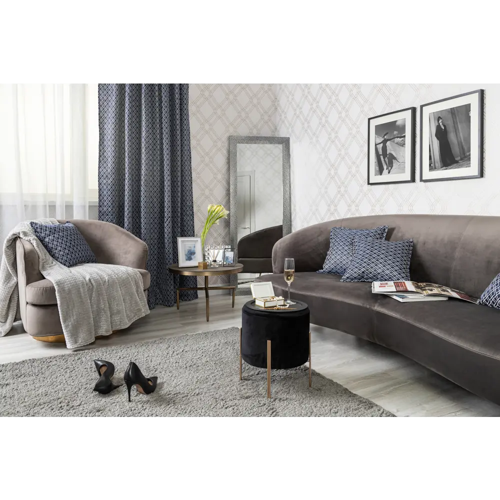 Ковер полиэстер Ribera 160x230 см цвет темно-серый 82388116 STLM-2106902 Santreyd  - Вид №11