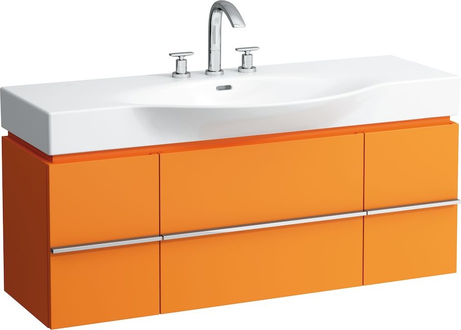 H4013020755481 Шкафчик под раковину, для раковин 811704, 812704, 2 выдвижных ящика с 2 дверцами, 2 стеклянные полки LAUFEN PRO - Вид №22