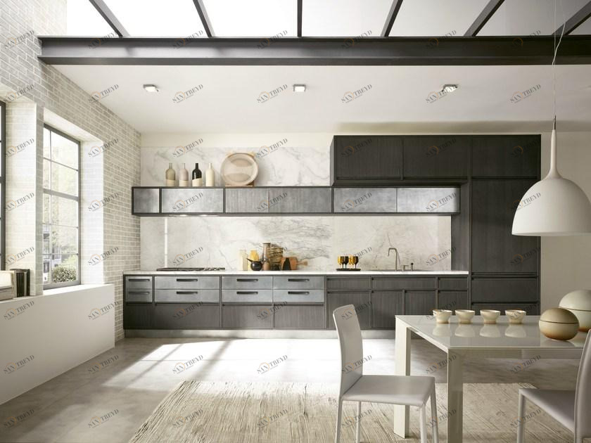 Aster Cucine Линейная кухня со встроенными ручками Timeline sun-id-1457261