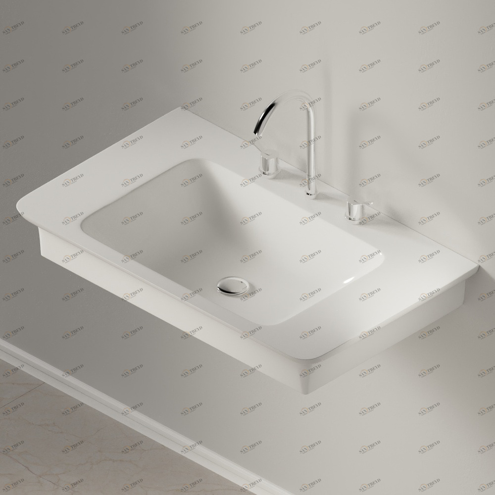 ACER10703RAA Подвесная раковина настенная прямоугольная Agape  белая 