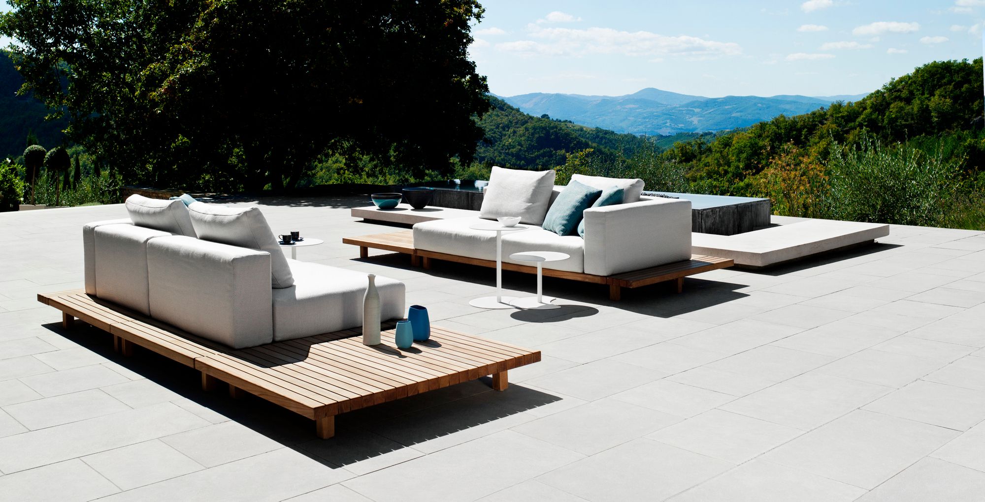 Секционный садовый диван с водоотталкивающими подушками TRIBÙ Vis à vis ARCH-00106248 - Вид №10