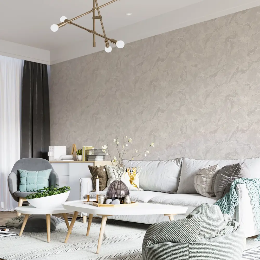 INSPIRE Kabru - Бежевые флизелиновые обои с текстурным рисунком 89345380 STLM-0814828 - Вид №3