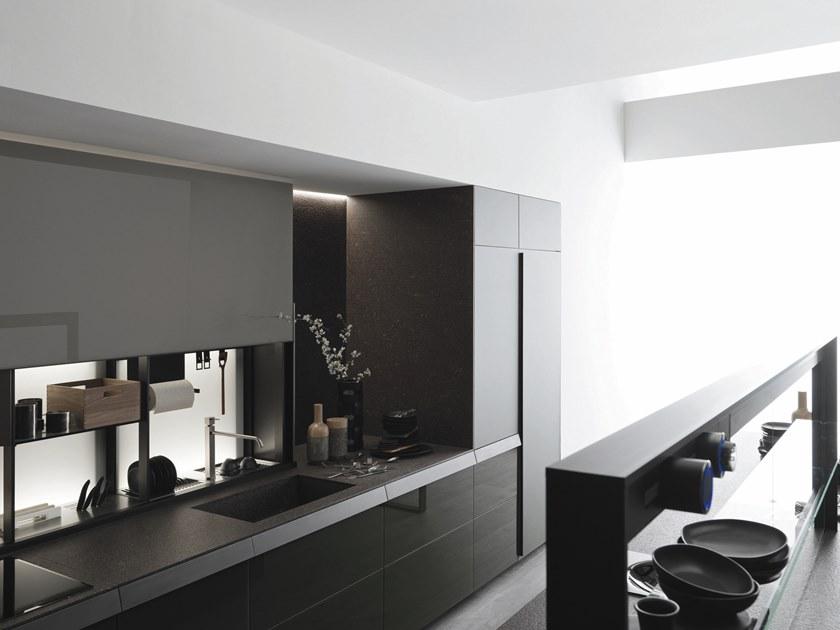 VALCUCINE Стеклянная кухня в современном стиле с островом без ручек Genius loci sun-id-1499790 - Вид №8