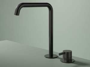 Латунь 2 отверстия высокий смеситель для раковины