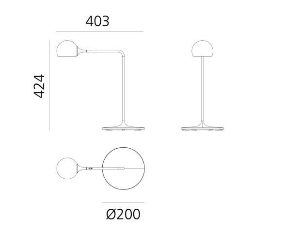 Регулируемая металлическая настольная лампа Artemide Ixa ARCH-00020624 - Вид №6