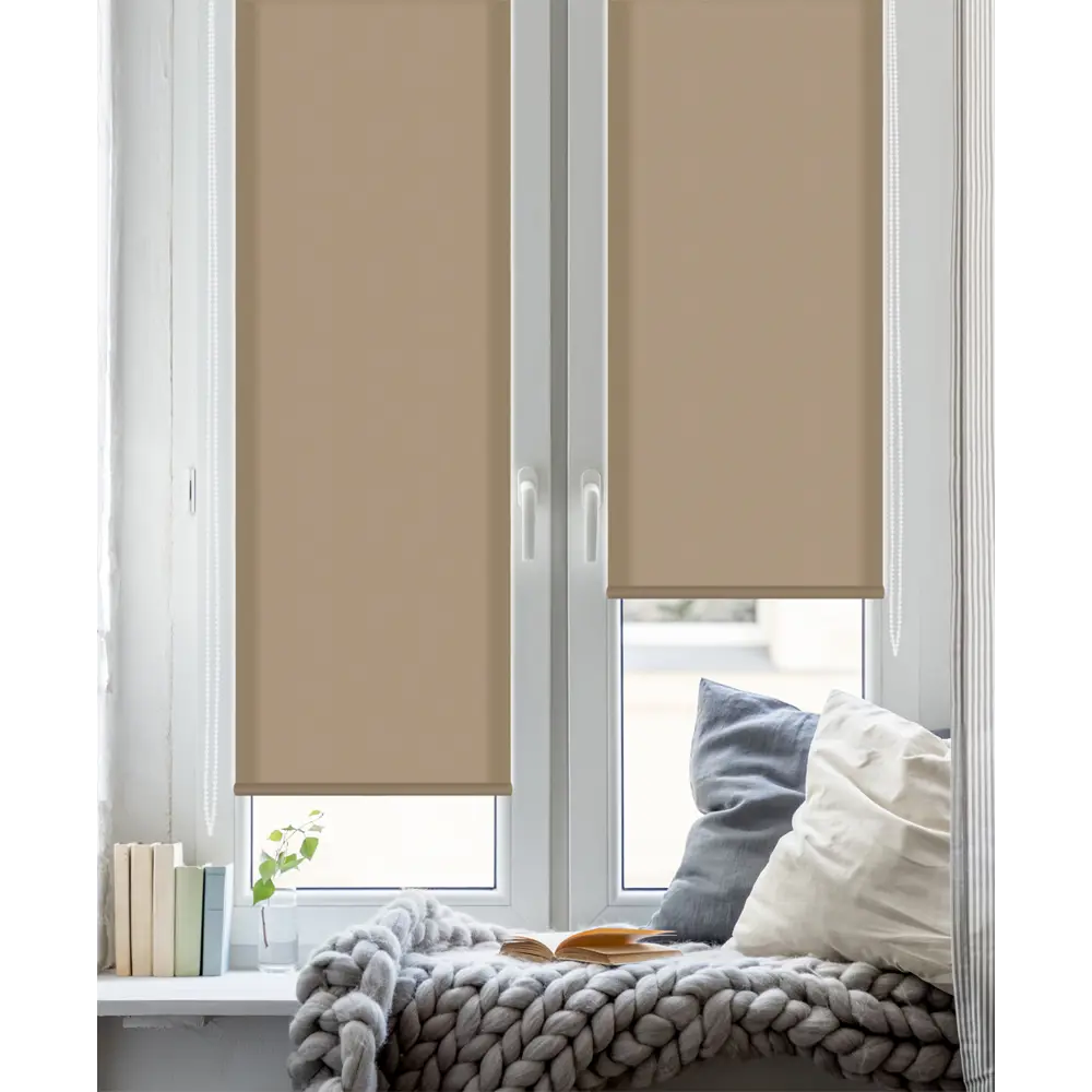 Штора рулонная Stars 70x160 см коричневая GARDEN STLM-2006013 - Вид №4