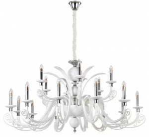 Подвесная люстра Crystal Lux Letisia SP12+6 White белая CRYSTAL LUX ДИЗАЙНЕРСКИЕ, LETISIA 220847 Белый