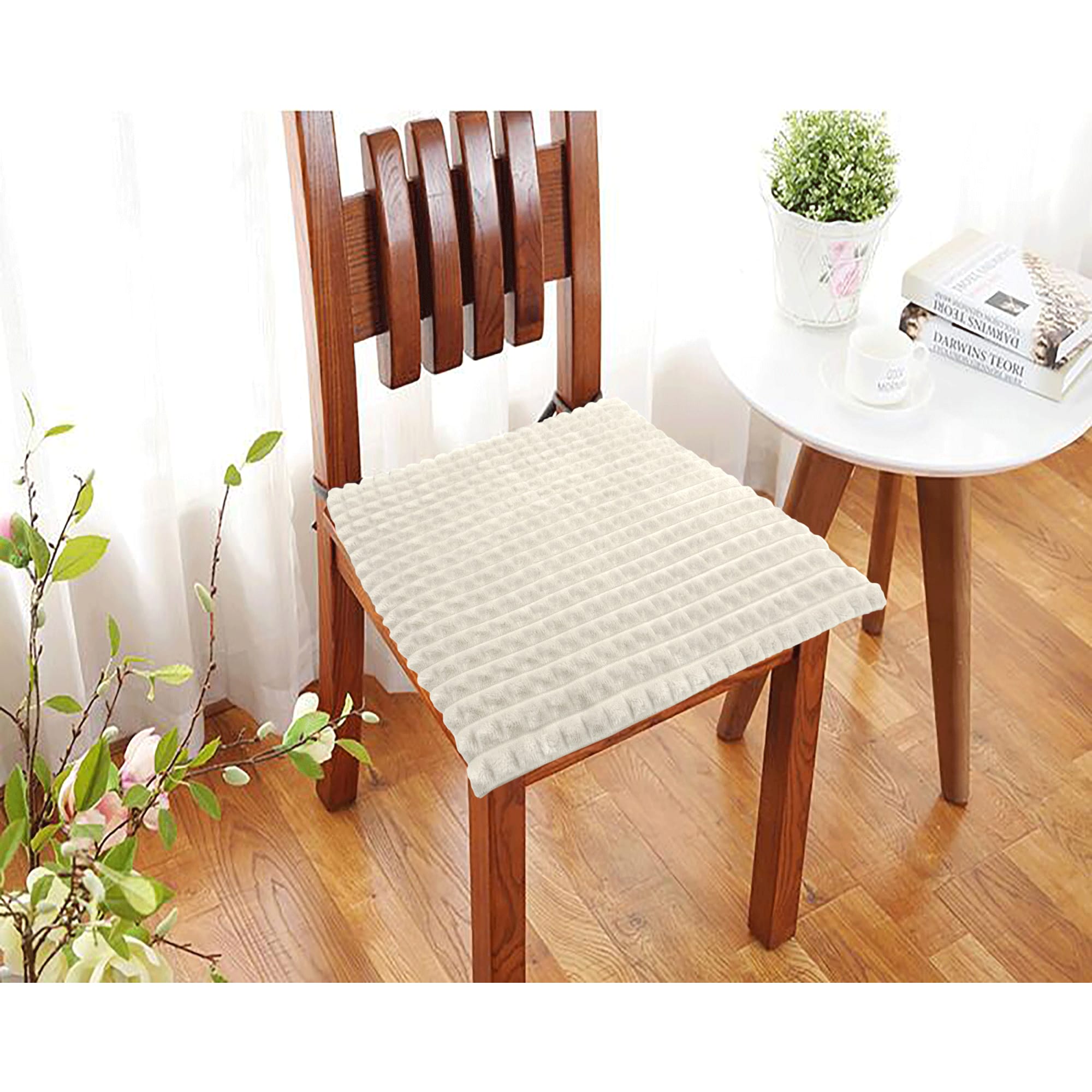 82234001 Галета для стула Плюш 40х40 см кремовая Santreyd  - Вид №3