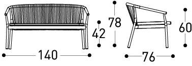 Varaschin Садовый диван Smart 247d2  - Вид №5