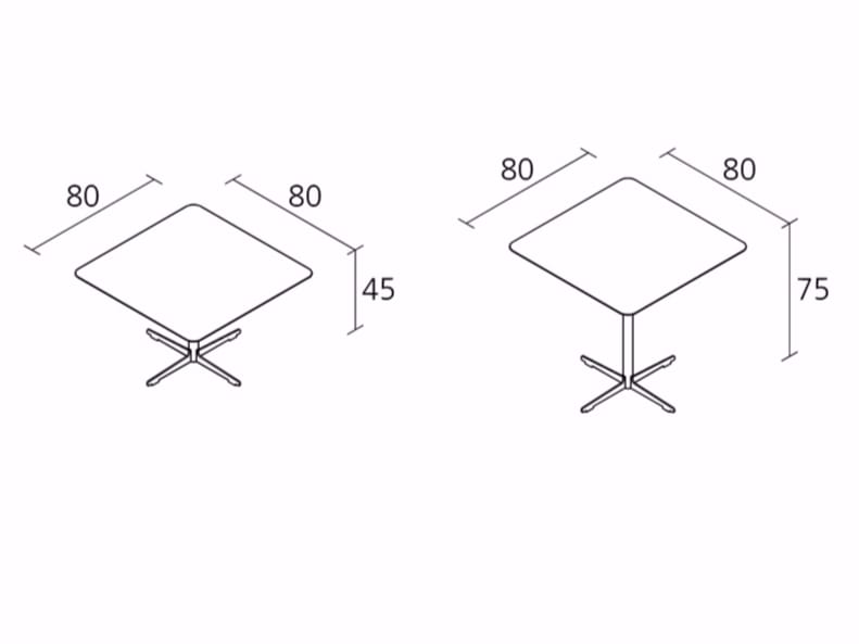 Квадратный журнальный столик Alias Cross Table ARCH-00085735 - Вид №1
