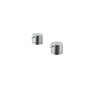 Набор круглых запорных кранов 1/2 "AC и AF.  Round NOKEN 100256413  CHROME