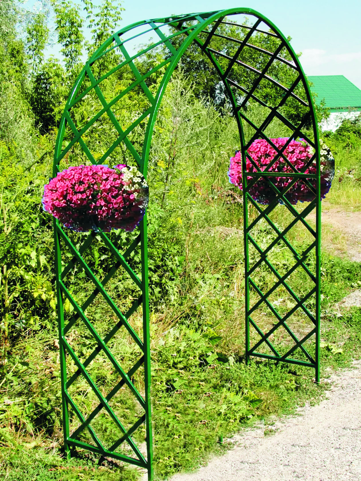 ROM2.01-AR.DP РОМБ с 2 кашпо, арка парковая LAB.Space 