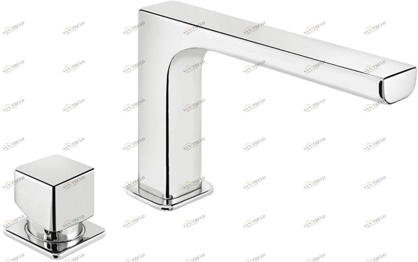 Fir Italia Смеситель для ванны, однорычажный, на 2 отверстия, из хромированной латуни Daily cube 45 4531204