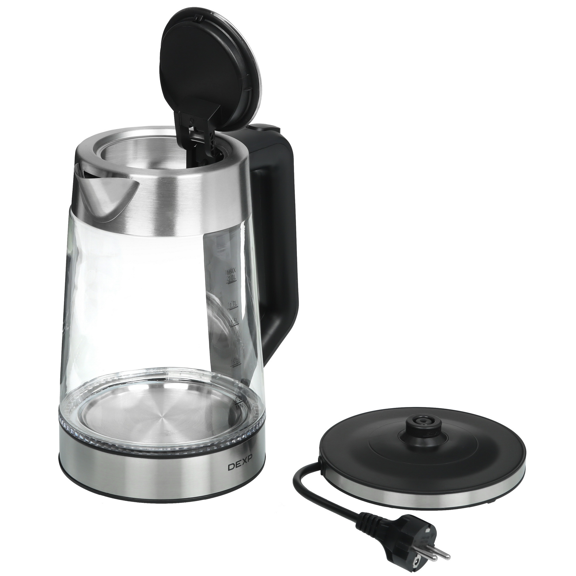 9111143 Электрочайник DEXP EK-16RGB серебристый STDN-0116250 - Вид №4