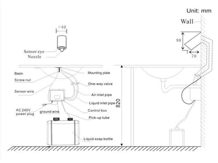 Настенный инфракрасный дозатор мыла Fontana Showers Urban Mist ARCH-00056841 - Вид №6