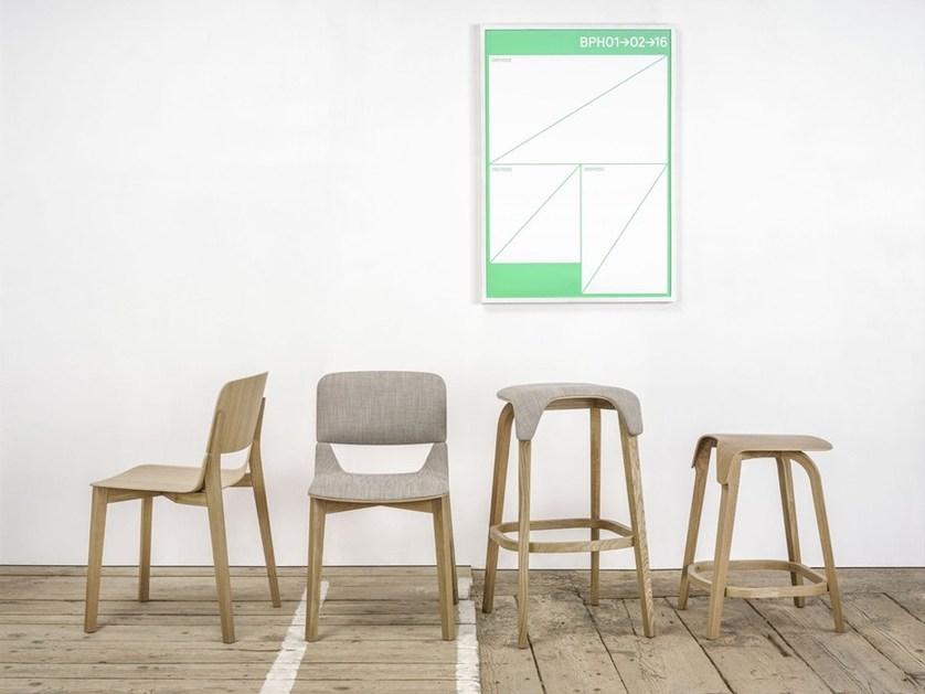 TON Низкий табурет из массива дерева с подставкой для ног Leaf sun-id-1374134 - Вид №2