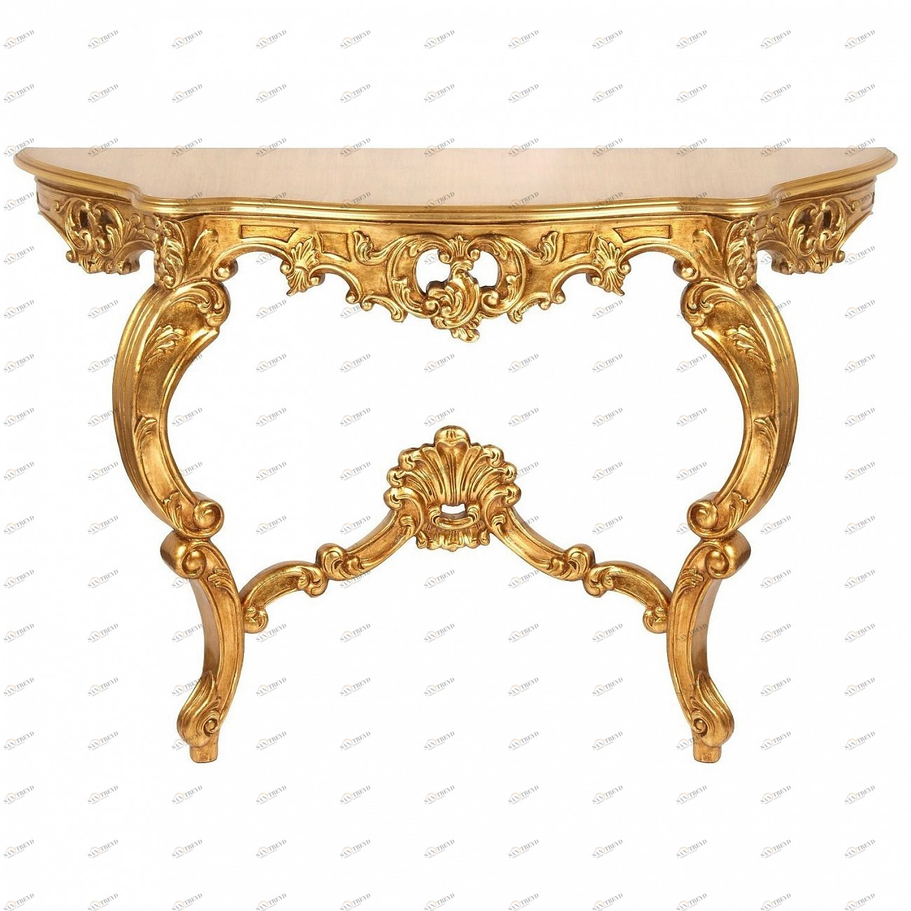 Консоль с деревянной столешницей 78х113 см античное золото Fly Gold ART-ZERKALO  00-3884136 Золото 