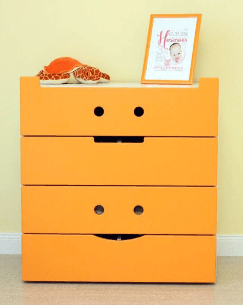 Комод детский с 4 ящиками и декором "Близнецы Валли и Вилли" МАНДАРИН ЧУДИКИ 178772 Зеленый Santreyd  - Вид №6