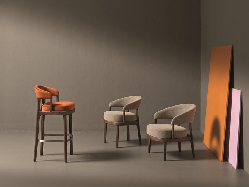 Very Wood Табурет высокий, обитый тканью, с подставкой для ног Eclipse Eclipse 06 - Вид №3