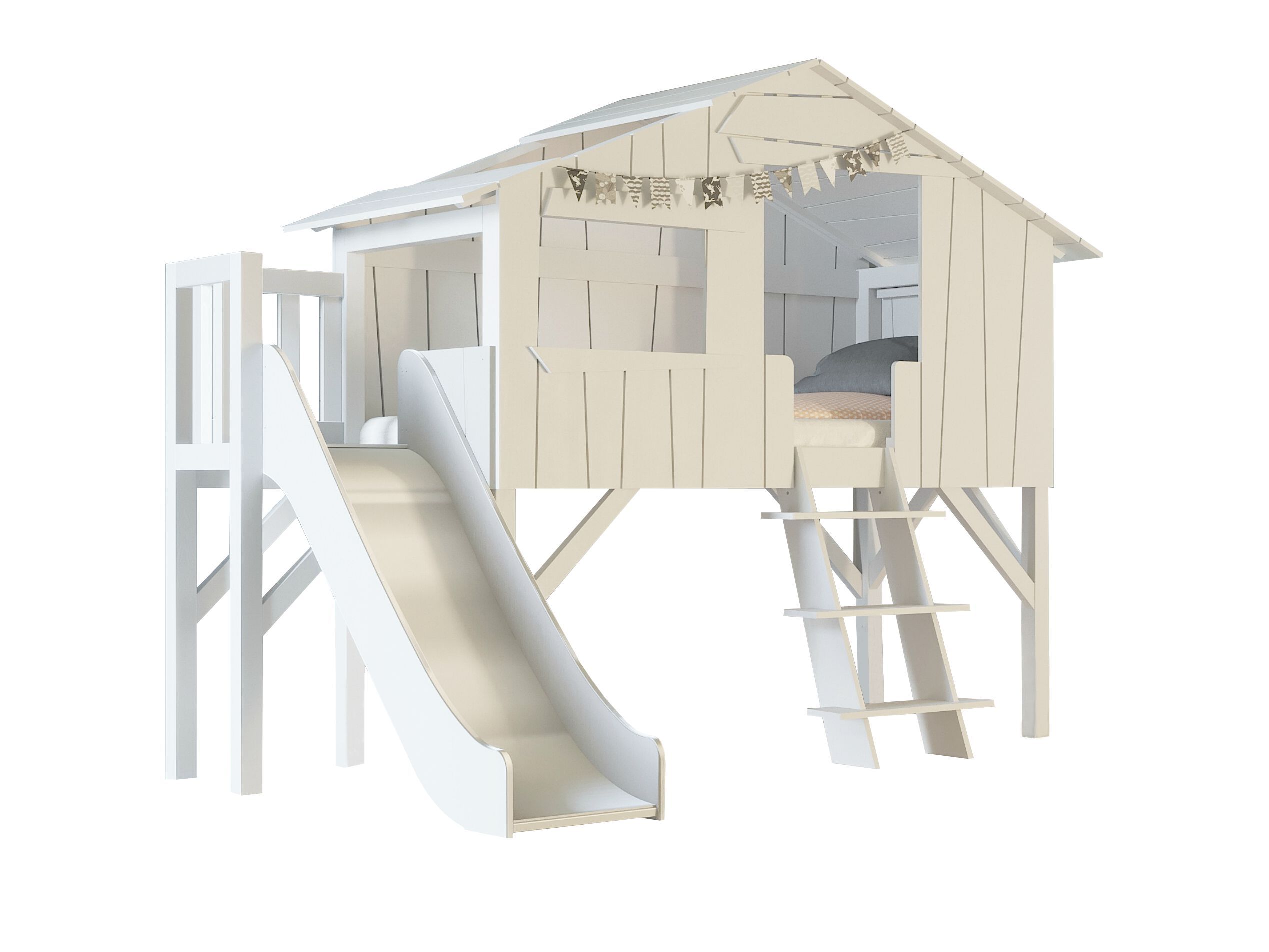 Кровать-чердак из МДФ с горкой и платформой Mathy by Bols TREEHOUSE BEDS &amp ARCH-00125739