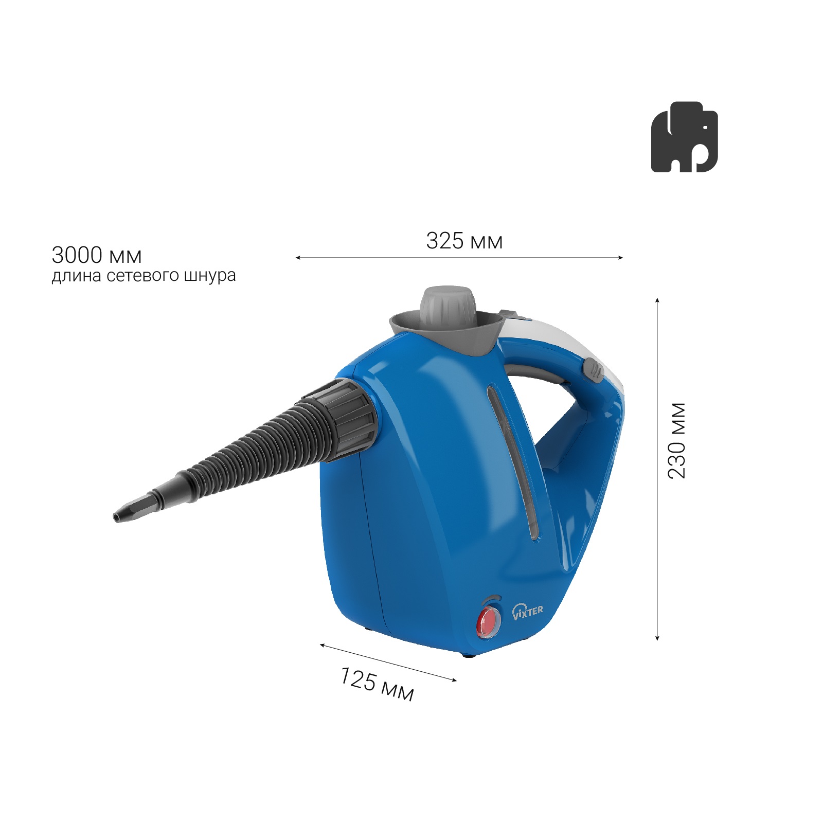 9082097 Пароочиститель Vixter SCH-1431 синий STDN-0121219 - Вид №13