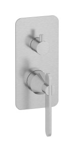 Внешние части встроенного в стену смесителя на 3 потребителя WE ARE IB so012on Brushed Nickel Soho