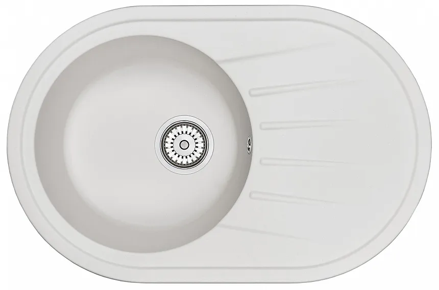 7601, БЕЛЫЙ, кухонная мойка, СтандАРТ кварц GRANULA Standart 7601-ST64 - Вид №1