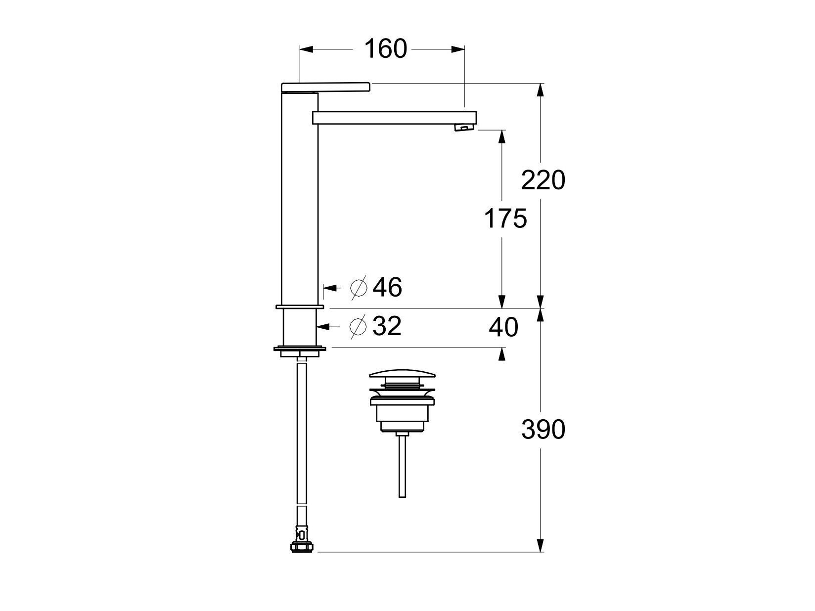 Однорычажный смеситель для раковины GUGLIELMI RUBINETTERIE QR ARCH-00149763 - Вид №2