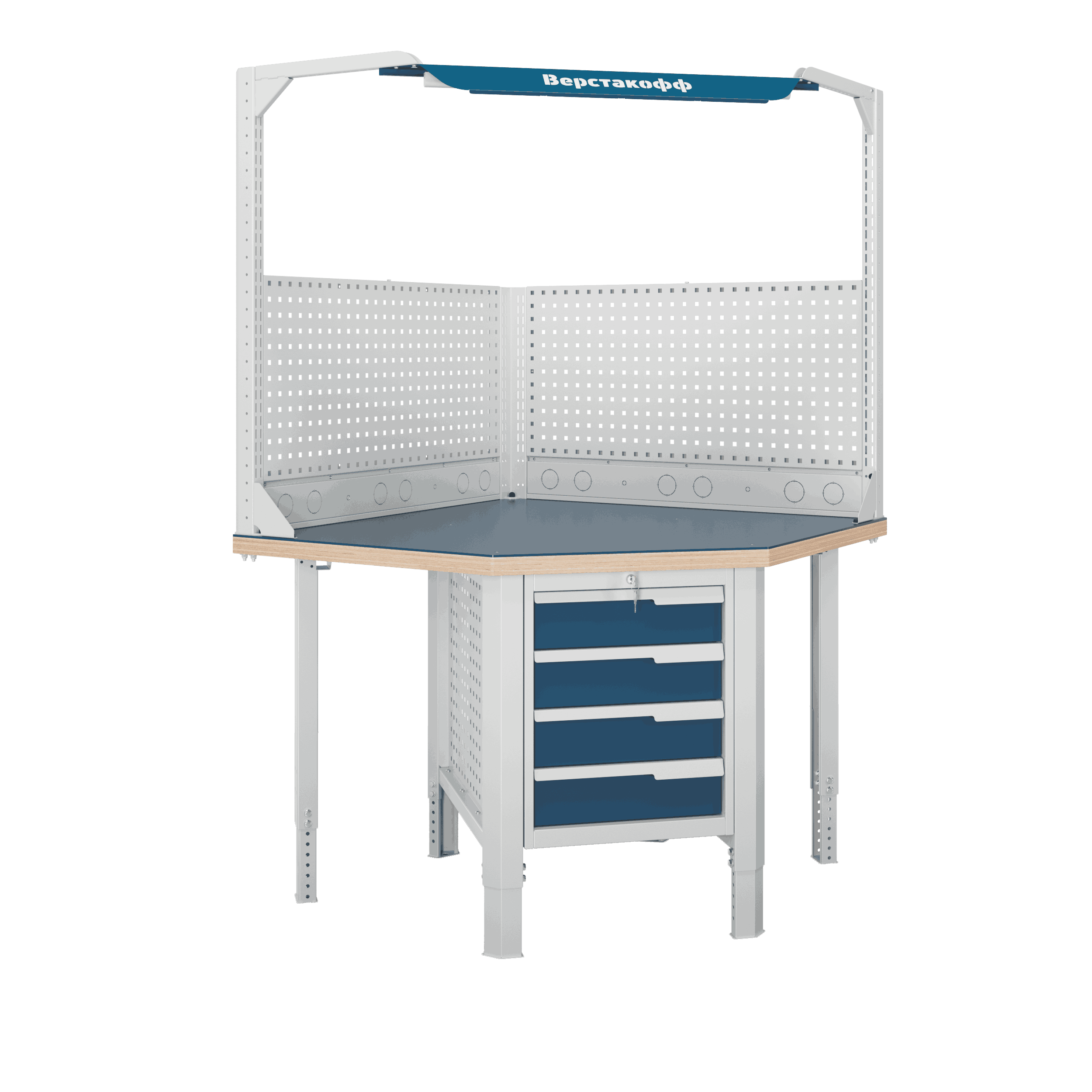 Верстак (угловой) CTR U532.S4.1-1FR Верстакофф 124780