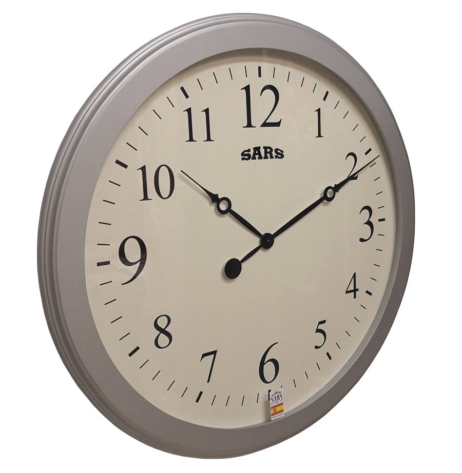 Часы настенные серебряные круглые Sars SARS ДИЗАЙНЕРСКИЕ 00-3967103 Серебро  - Вид №1
