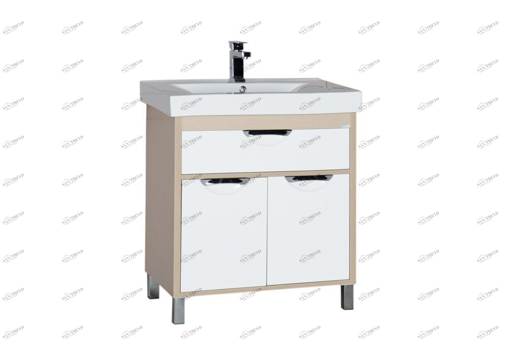 Тумба с раковиной Aquanet Гретта 75 светлый дуб 0017157300169712