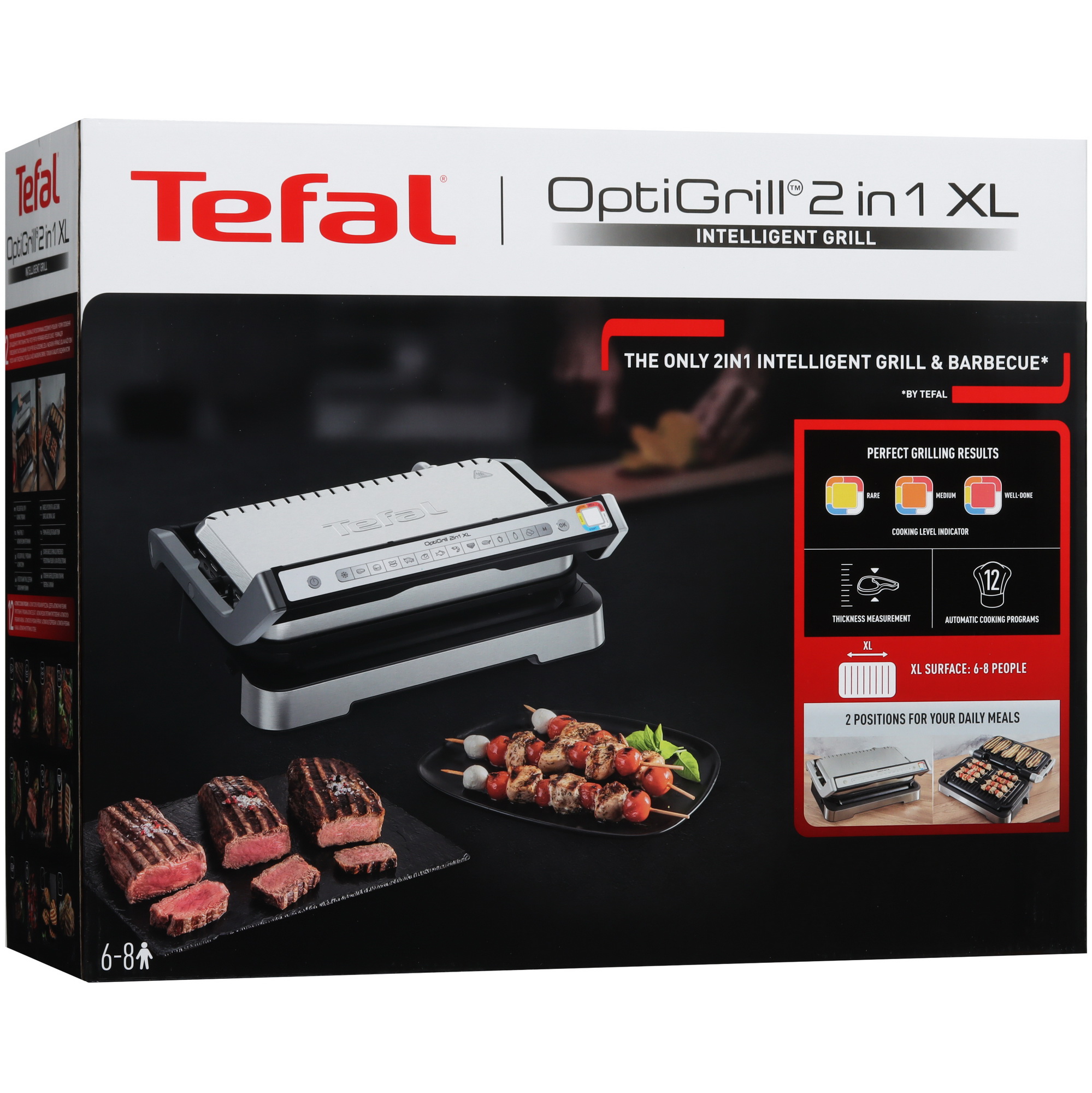 9103842 Гриль Tefal OptiGrill XL GC782D30 серебристый STDN-0133116 - Вид №10