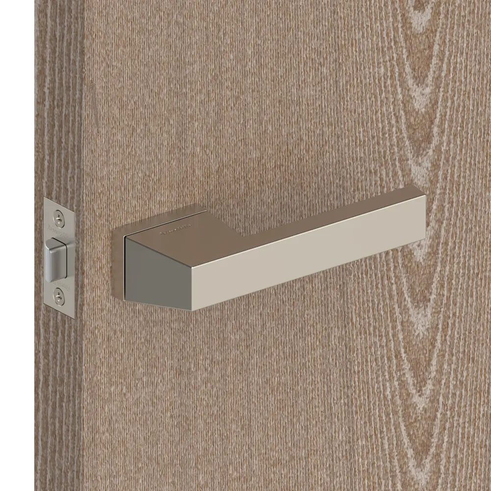 Ручка дверная Armadillo Brick UCS без запирания ЦАМ гальваническое покрытие цвет матовый никель STLM-2047231 - Вид №3