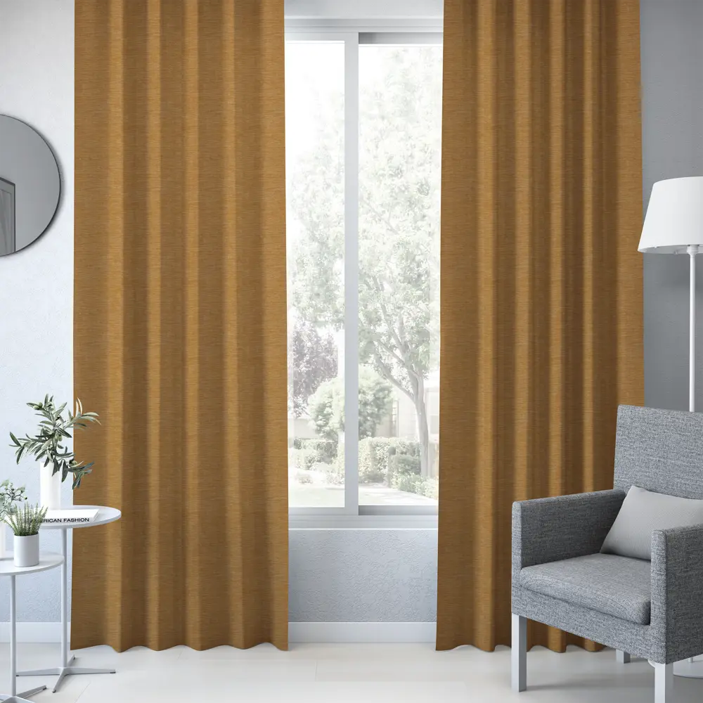 Штора на ленте Aina 160x280 см цвет жёлтый 83407055 STLM-2105246 INSPIRE  - Вид №3