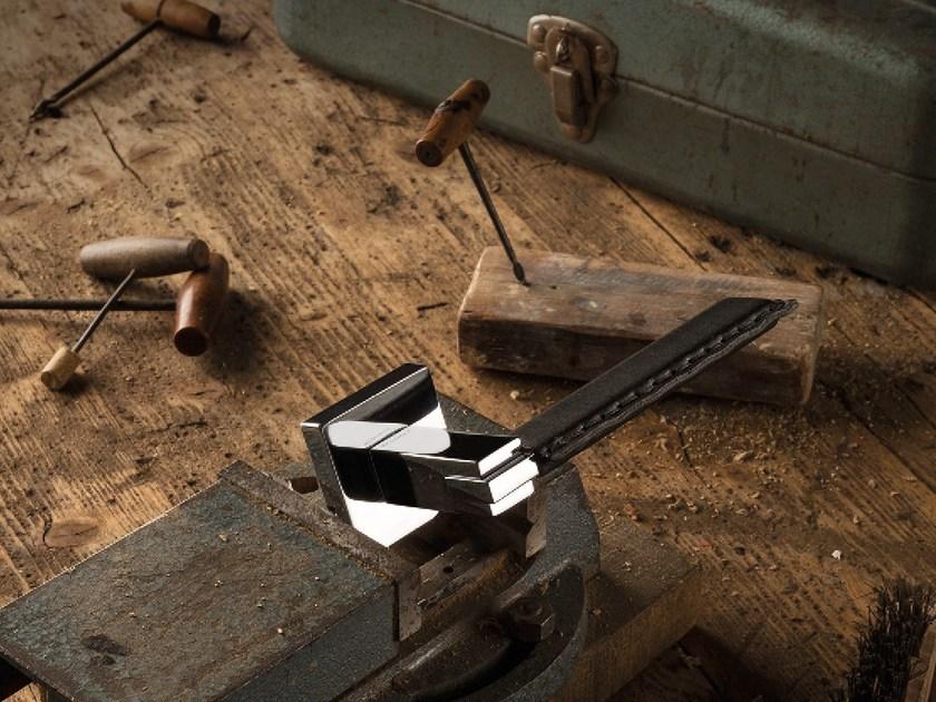 LINEA CALI' Ручка из хромированной латуни Slim pelle sun-id-1502467 - Вид №1