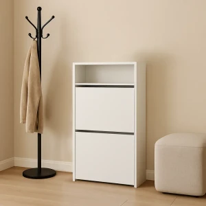 Шкаф для обуви 50x90x17.3 см 2 ящика ЛДСП цвет белый