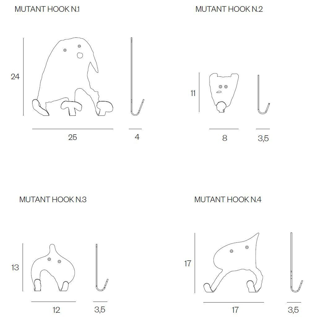 Стальной настенный крючок с порошковым покрытием BD Barcelona Apartamento x BD ARCH-00067485 - Вид №7