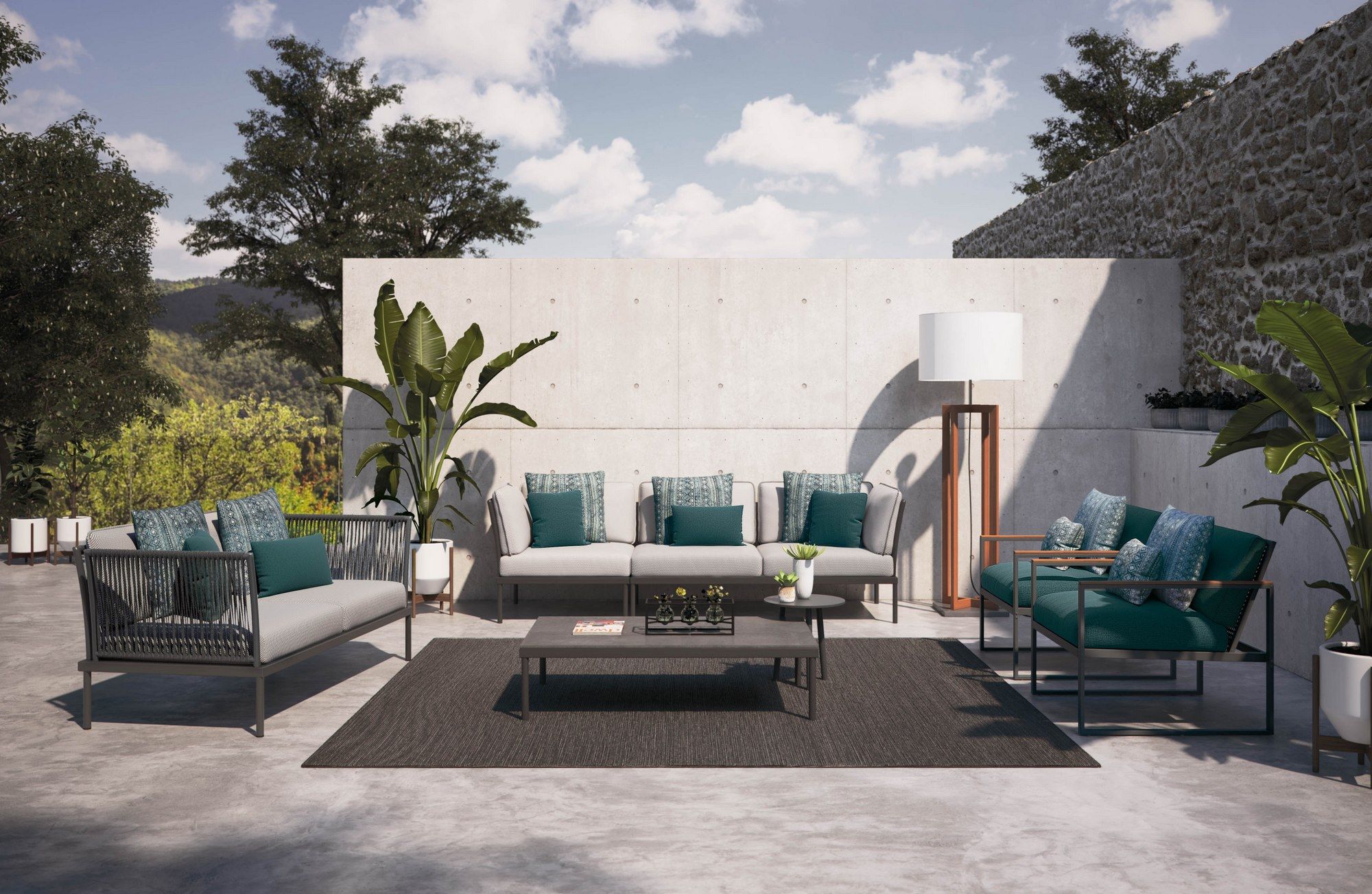 2-местный тканевый садовый диван Atmosphera ARCH-00133308 - Вид №1