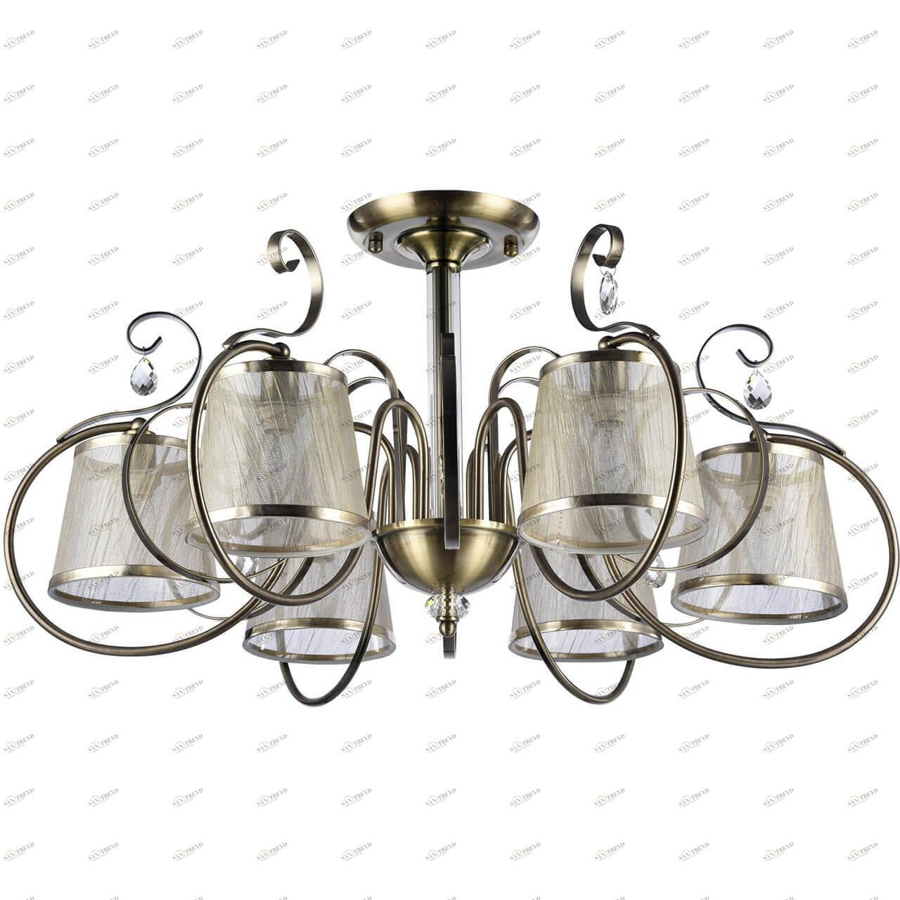 Потолочная люстра Freya Simone FR2020-PL-06-BZ FREYA ДИЗАЙНЕРСКИЕ, SIMONE BRONZE 187911 Бежевый 