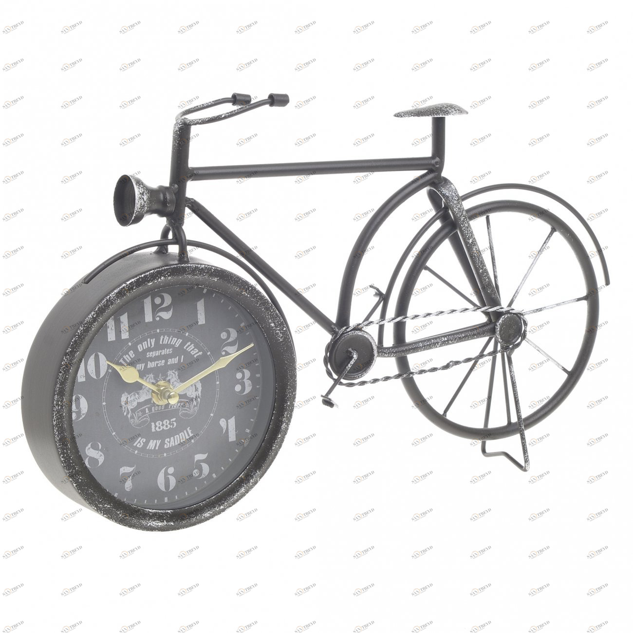 Часы настольные Paolina серого цвета TO4ROOMS ВЕЛОСИПЕДЫ 214077 Серый 