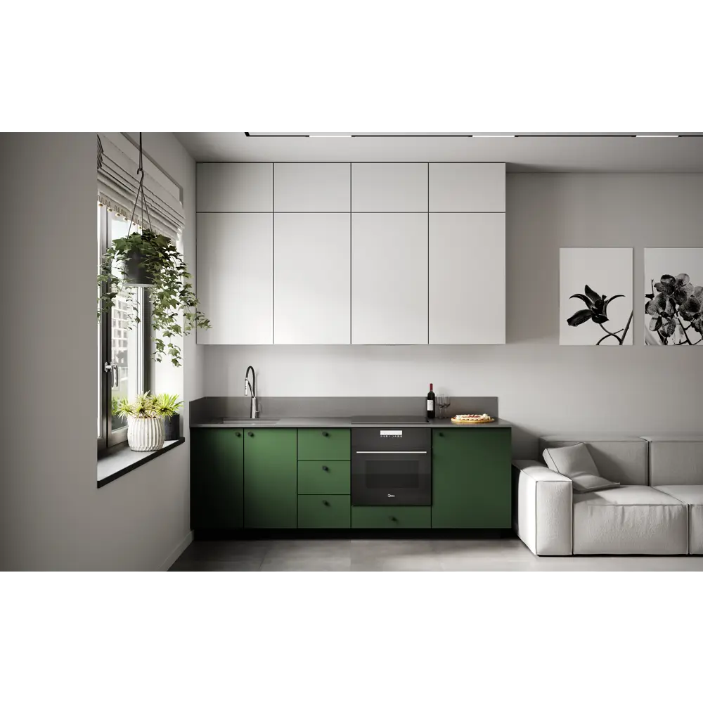 Фасад кухонного шкафа София Тайга 29.7x102.1 см KONSENSA ЛДСП цвет зеленый STLM-2030659 - Вид №3