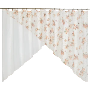 Комплект тюля на ленте для кухни «Мари» 280x160 см цвет персиковый