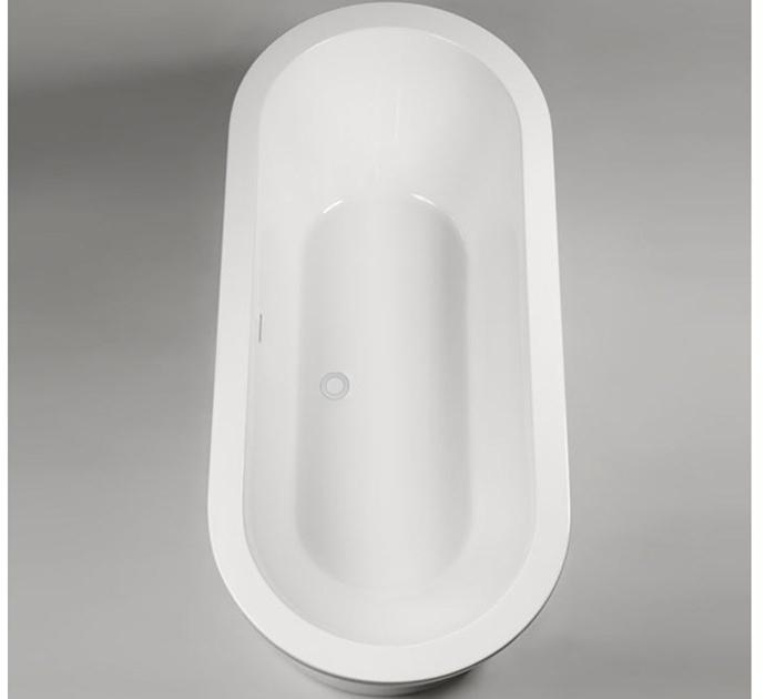 Blu Bathworks® Отдельностоящая овальная акриловая ванна Pisa Bt8002b18 - Вид №1