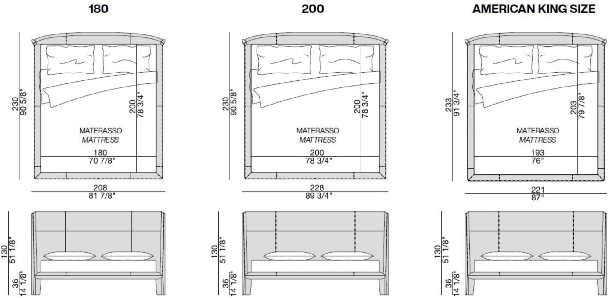 Porada Двуспальная кровать обтянутая кожей Iron sun-id-1508024 - Вид №1